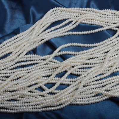 4-5mm smooth uniform high-luster button freshwater pearls