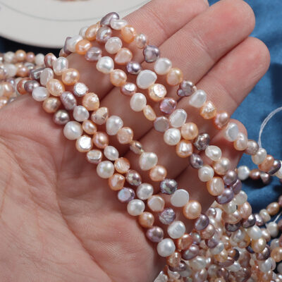5-6mm Candy-Colored Baroque Freshwater Pearls