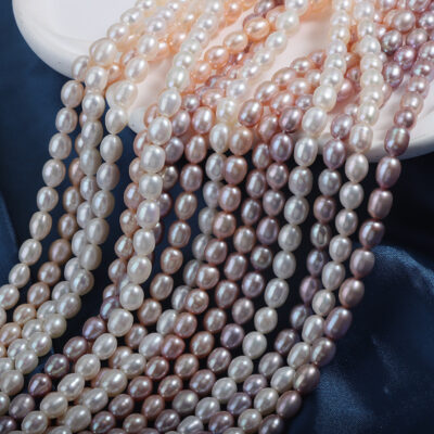 5-6mm Natural Rice-Shaped Freshwater Pearl Beads