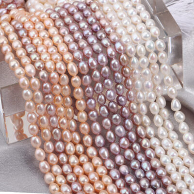 6-7mm Natural Rice-Shaped Freshwater Pearl Beads