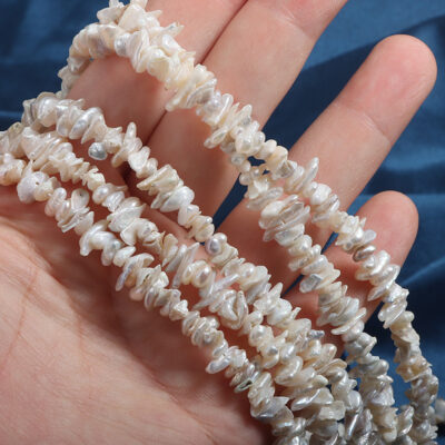 Perles baroques d'eau douce reconstituées de 7 à 9 mm