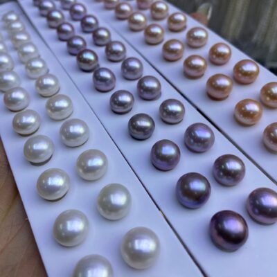 9.5-10mm Natural Freshwater Button Pearl