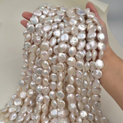 Gros boutons baroques naturels en perles d'eau douce à faire soi-même