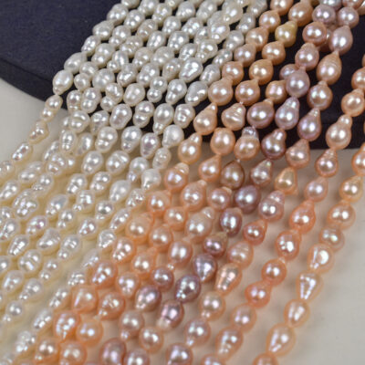 Natural Irregular Baroque Drop Freshwater Pearl Beads