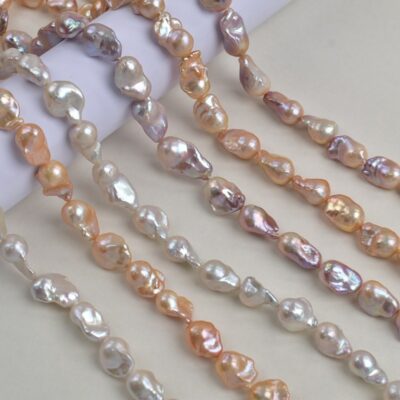 Purple Natural Baroque Mermaid Tail Freshwater Pearl Beads