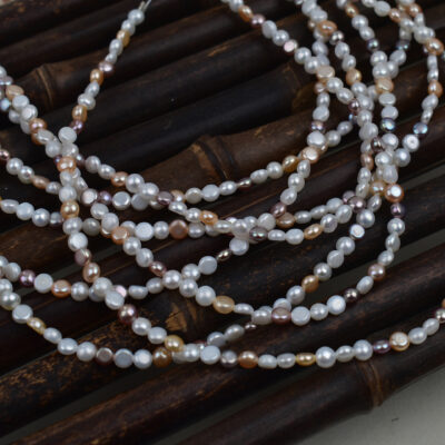 4-5mm Candy Bi-Luster Baroque Natural Freshwater Pearl Beads