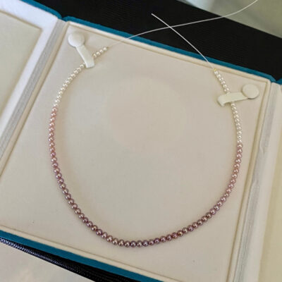 Perles d'eau douce rondes non nucléées à dégradé de 4 à 5 mm