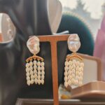 Pendientes de araña barrocos con borlas de perlas de agua dulce