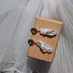 Hand-Wired-Biwa-Pearl-Textured-Gold-Dangle-Earrings-Over-Show