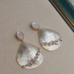 Boucles d'oreilles S925 en nacre avec perles