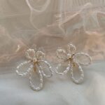 S925-Post-Handwoven-Pearl-Floral-Bow-Earrings-Over-Details