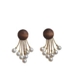 Wood-Stud-Freshwater-Pearl-Tassel-Earrings-Deetails-Display