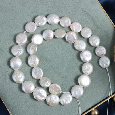 11-12mm Natural Luster Baroque Coin Pearls