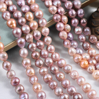 9-11mm Colored Bright Luster Baroque Freshwater Pearls