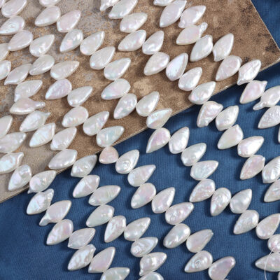 9mm White Teardrop Flawless Surfaces Freshwater Pearls