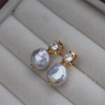 11-12mm-Coin-Baroque-Freshwater-Pearl-Zircon-Studs