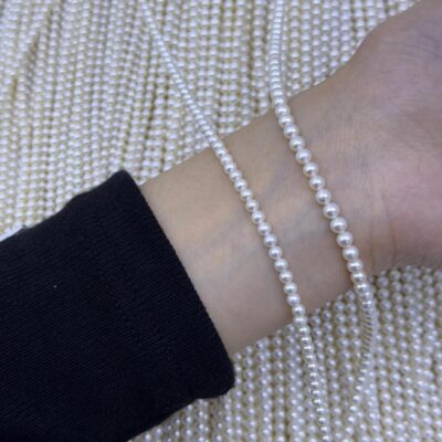 3-5mm White High-Quality Oval Freshwater Pearls
