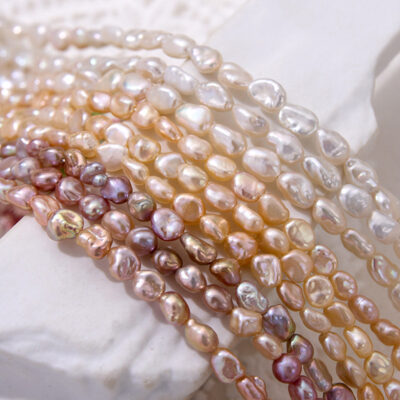 5-6mm High Quality Luster  Freeform Freshwater Pearls