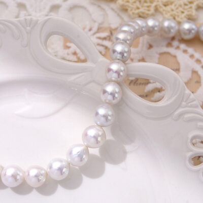 9.5-10.5mm White High-Quality Smooth Round Freshwater Pearl