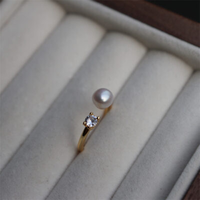 CZ-Zirconia-Freshwater-Pearl-Open-Adjustable-Ring