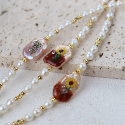 Edison-Baroque-Freshwater-Pearl-Sunflower-Bracelet