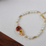 Exhibición de pulsera Edison-Baroque-Perlas de agua dulce-Girasol