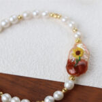 Exhibición de pulsera Edison-Baroque-Perlas de Agua Dulce-Girasol