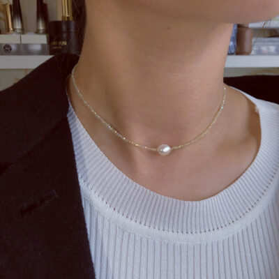 Faceted-Crystal-Freshwater-Pearl-Choker-Necklace