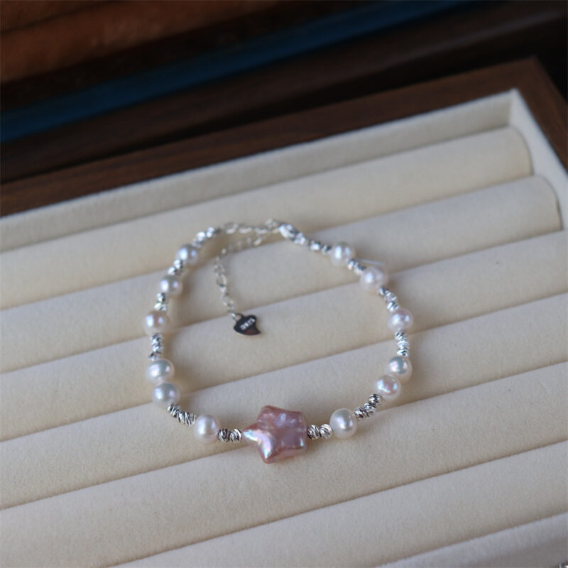Pulsera barroca de perlas estrelladas de agua dulce - Detalles - Exhibición