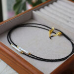 Freshwater-Pearl-Silver-Bar-Black-Spinel-Choker-Over-Details