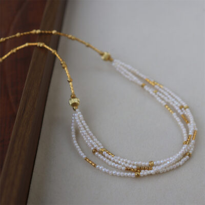 Keshi-Freshwater-Pearl-Multi-Strand-Choker