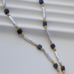 Lapis-Baroque-Freshwater-Pearl-Silver-Bar-Necklace-Front-View