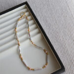 Lapis-Baroque-Freshwater-Pearl-Silver-Bar-Necklace-Over-Details