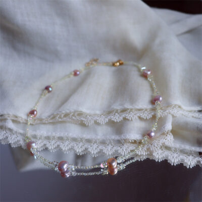 Layered-Freshwater-Pearl-Crystal-Necklace-Blush