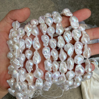 10mm Natural White Good Quality Baroque Freshwater Pearls