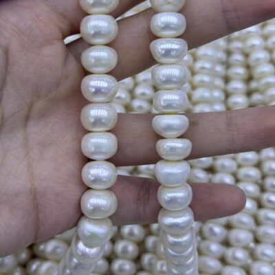 11-12mm White Good Quality Button Pearls Freshwater Pearls