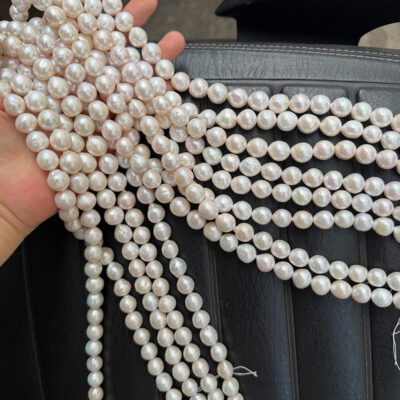 11-12mm White Good Quality Round Edison Freshwater Pearls