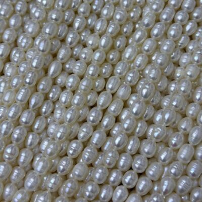 5-6mm White Good Quality Bare Stone Freshwater Pearls