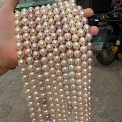 9-11mm Colored High Luster Baroque Edison Freshwater Pearls