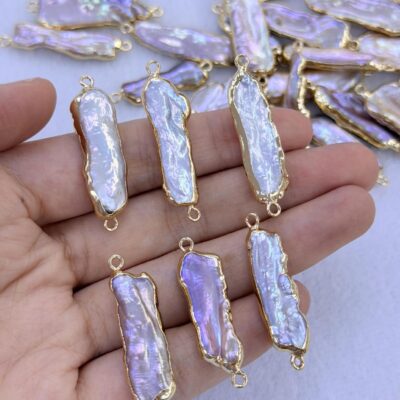 9-11mm Purple Good Luster Biwa Freshwater Pearl Pendant