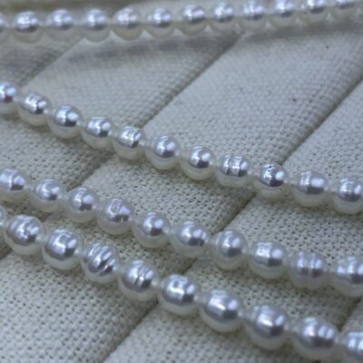 4-5mm Bright White Threaded Freshwater Pearls