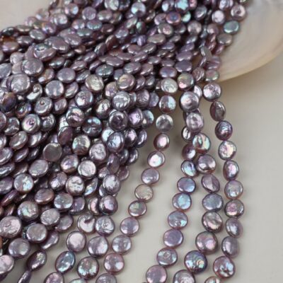 Perles de culture d'eau douce violettes de haute qualité, de 12 à 13 mm