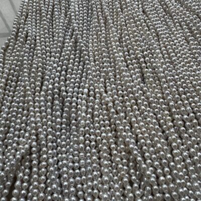4-5mm Aurora White Baroque Teardrop Freshwater Pearl