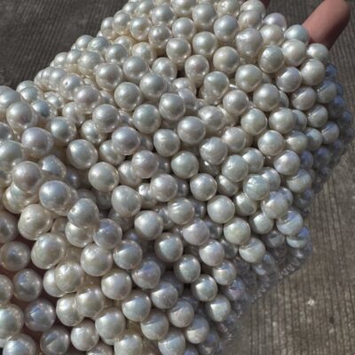 8–9mm Oval Rippled Edison Pearl