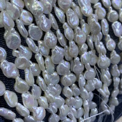 9–10mm Aurora Teardrop Coin Pearls