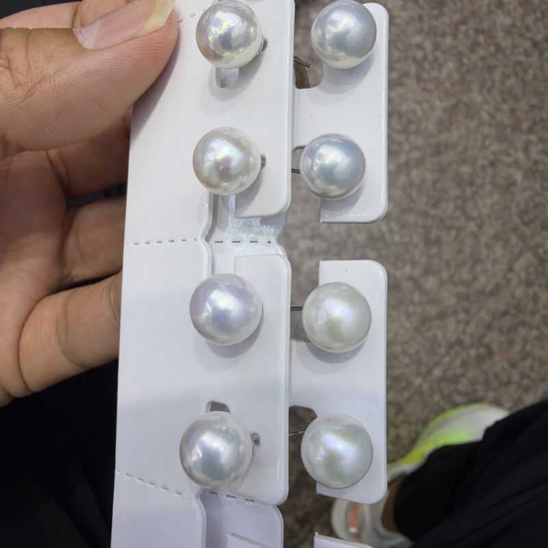 9-10mm-S925-Silver-Round-Pearl-Stud-Earrings-Display