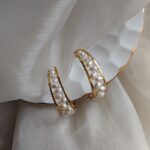 Gold-Natural-Freshwater-Pearl-Hoop-Earrings-Handmade-Details-Show