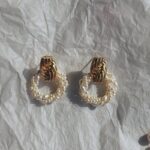 Handmade-Wrapped-Freshwater-Pearl-Hoop-Stud-Earrings-Details-Show