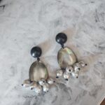 Natural-Freshwater-Pearl-Ebony-Wood-Drop-Earrings-Over-Details