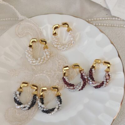 Natural-Freshwater-Pearl-Handmade-French-Style-Post-Earrings